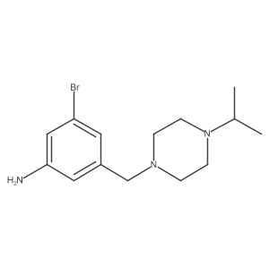 3-Bromo-5-{[4-(propan-2-yl)piperazin-1-yl]methyl}aniline结构式