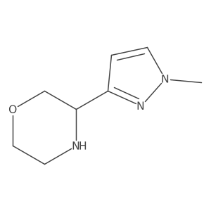3-(1-methyl-1H-pyrazol-3-yl)morpholine结构式