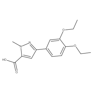 3-(3,4-diethoxyphenyl)-1-methyl-1H-pyrazole-5-carboxylic acid结构式