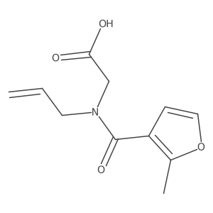 N-Allyl-N-(2-methylfuran-3-carbonyl)glycine结构式