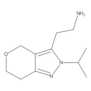 2-(2-Isopropyl-2,4,6,7-tetrahydropyrano[4,3-c]pyrazol-3-yl)ethan-1-amine Structure