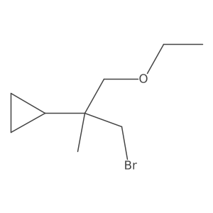 (1-Bromo-3-ethoxy-2-methylpropan-2-yl)cyclopropane结构式