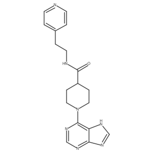 1-(9H-purin-6-yl)-N-[2-(pyridin-4-yl)ethyl]piperidine-4-carboxamide Structure