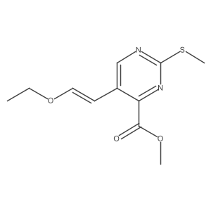 (E)-methyl 5-(2-ethoxyvinyl)-2-(methylthio)pyrimidine-4-carboxylate Structure