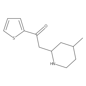 2-(4-Methylpiperidin-2-yl)-1-(thiophen-2-yl)ethan-1-one结构式