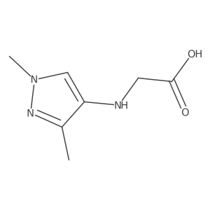 2-[(1,3-Dimethylpyrazol-4-yl)amino]acetic acid结构式