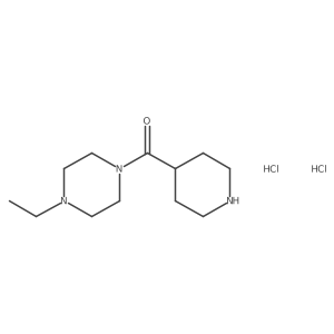 (4-Ethylpiperazin-1-yl)(piperidin-4-yl)methanone dihydrochloride Structure