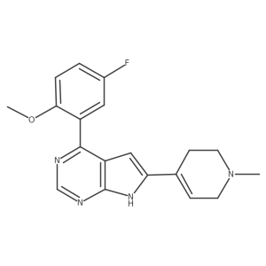 4-(5-Fluoro-2-methoxyphenyl)-6-(1,2,3,6-tetrahydro-1-methyl-4-pyridinyl)-7H-pyrrolo[2,3-d]pyrimidine Structure