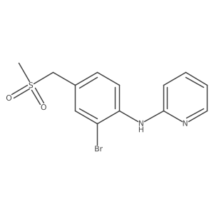N-(2-bromo-4-((methylsulfonyl)methyl)phenyl)pyridin-2-amine结构式