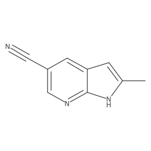 2-methyl-1H-pyrrolo[2,3-b]pyridine-5-carbonitrile结构式
