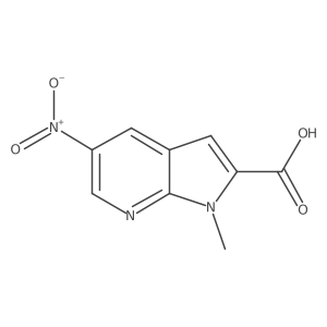 1-methyl-5-nitro-1H-pyrrolo[2,3-b]pyridine-2-carboxylic acid Structure