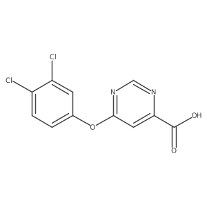 6-(3,4-Dichlorophenoxy)-4-pyrimidinecarboxylic acid Structure