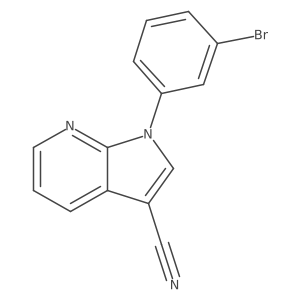 1-(3-Bromophenyl)pyrrolo[2,3-b]pyridine-3-carbonitrile结构式