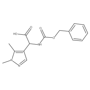 2-{[(benzyloxy)carbonyl]amino}-2-(1,5-dimethyl-1H-pyrazol-4-yl)acetic acid结构式