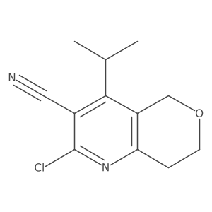2-Chloro-4-isopropyl-7,8-dihydro-5H-pyrano[4,3-b]pyridine-3-carbonitrile结构式