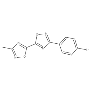 3-(4-Bromophenyl)-5-(3-methyl-1,2,4-oxadiazol-5-YL)-1,2,4-oxadiazole结构式