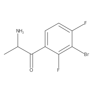 2-Amino-1-(3-bromo-2,4-difluorophenyl)propan-1-one结构式