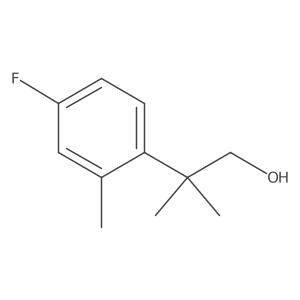 2-(4-Fluoro-2-methylphenyl)-2-methylpropan-1-ol结构式