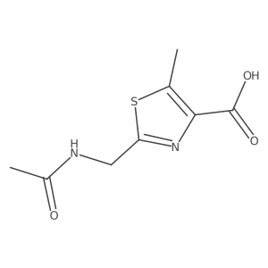 2-(Acetamidomethyl)-5-methyl-1,3-thiazole-4-carboxylic acid结构式