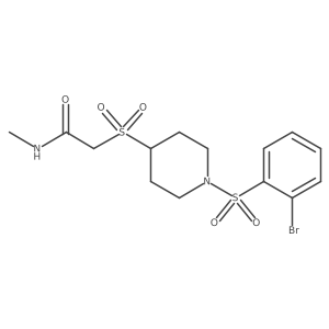 2-((1-((2-bromophenyl)sulfonyl)piperidin-4-yl)sulfonyl)-N-methylacetamide结构式