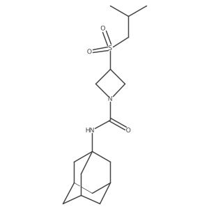 N-(adamantan-1-yl)-3-(2-methylpropanesulfonyl)azetidine-1-carboxamide结构式