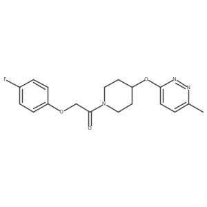 2-(4-Fluorophenoxy)-1-(4-((6-methylpyridazin-3-yl)oxy)piperidin-1-yl)ethanone结构式