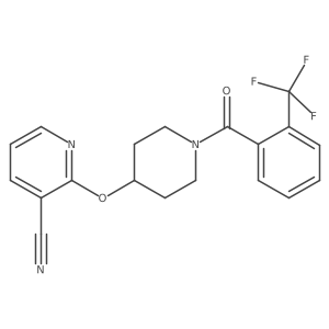 2-((1-(2-(Trifluoromethyl)benzoyl)piperidin-4-yl)oxy)nicotinonitrile结构式