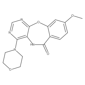 14-Methoxy-7-(morpholin-4-yl)-2-oxa-4,6,9-triazatricyclo[9.4.0.0,3,8]pentadeca-1(15),3,5,7,11,13-hexaen-10-one结构式