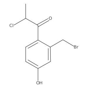 1-(2-(Bromomethyl)-4-hydroxyphenyl)-2-chloropropan-1-one Structure
