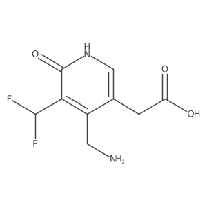 2-(4-(Aminomethyl)-5-(difluoromethyl)-6-hydroxypyridin-3-yl)acetic acid结构式
