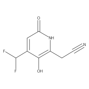 2-[4-(difluoromethyl)-3-hydroxy-6-oxo-1H-pyridin-2-yl]acetonitrile结构式