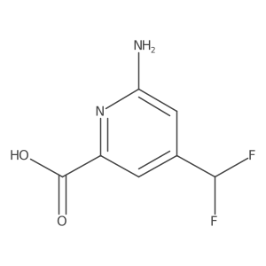6-Amino-4-(difluoromethyl)picolinic acid Structure
