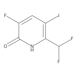 2-(Difluoromethyl)-5-fluoro-6-hydroxy-3-iodopyridine Structure