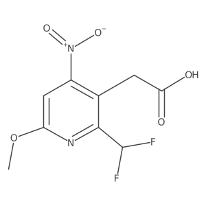 2-(Difluoromethyl)-6-methoxy-4-nitropyridine-3-acetic acid Structure