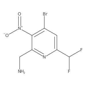 2-(Aminomethyl)-4-bromo-6-(difluoromethyl)-3-nitropyridine Structure