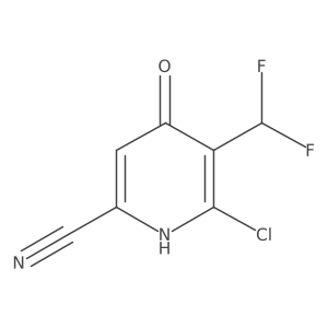 6-Chloro-5-(difluoromethyl)-4-hydroxypicolinonitrile Structure