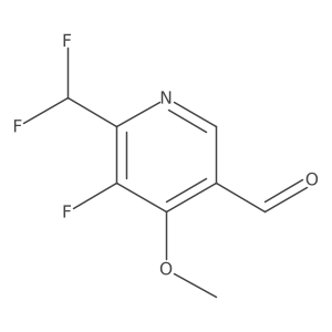2-(Difluoromethyl)-3-fluoro-4-methoxypyridine-5-carboxaldehyde结构式