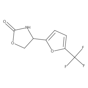 4-[5-(Trifluoromethyl)furan-2-yl]-1,3-oxazolidin-2-one结构式