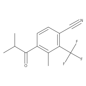 4-Isobutyryl-3-methyl-2-(trifluoromethyl)benzonitrile Structure