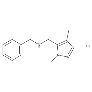 N-[(2,4-dimethylpyrazol-3-yl)methyl]-1-phenylmethanamine;hydrochloride Structure