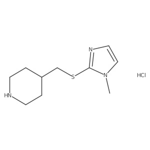 4-([(1-Methyl-1H-imidazol-2-YL)sulfanyl]methyl)piperidine hydrochloride结构式