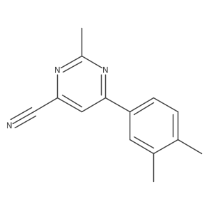 6-(3,4-Dimethylphenyl)-2-methylpyrimidine-4-carbonitrile Structure