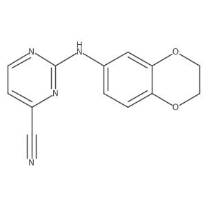 2-[(2,3-Dihydro-1,4-benzodioxin-6-yl)amino]pyrimidine-4-carbonitrile Structure
