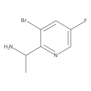 (S)-1-(3-Bromo-5-fluoropyridin-2-yl)ethanamine结构式