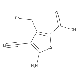 5-Amino-3-(bromomethyl)-4-cyanothiophene-2-carboxylic acid结构式