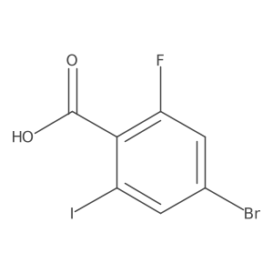 4-Bromo-2-fluoro-6-iodobenzoic acid结构式