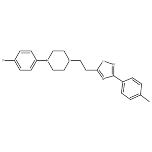 1-(4-Fluorophenyl)-4-{2-[3-(4-methylphenyl)-1,2,4-oxadiazol-5-yl]ethyl}piperazine结构式