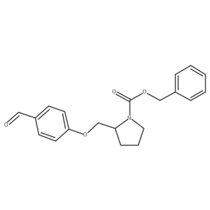 4-[1-(benzyloxycarbonyl)-(2S)-pyrrolidin-2-ylmethoxy]benzaldehyde Structure