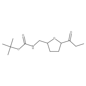 tert-butyl N-[(5-propanoyloxolan-2-yl)methyl]carbamate结构式