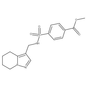 methyl 4-(N-((4,5,6,7-tetrahydropyrazolo[1,5-a]pyridin-3-yl)methyl)sulfamoyl)benzoate Structure